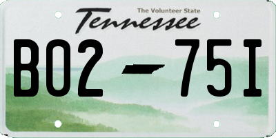 TN license plate B0275I