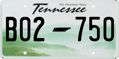 TN license plate B0275O