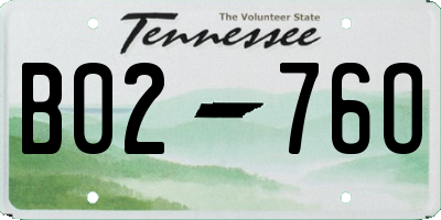 TN license plate B0276O