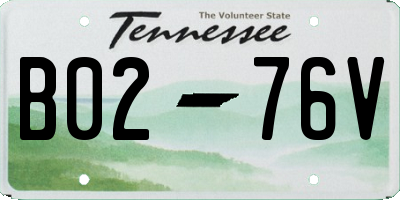TN license plate B0276V