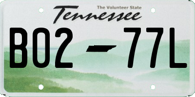 TN license plate B0277L