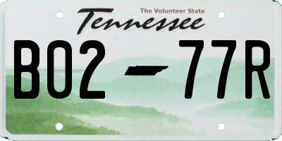 TN license plate B0277R