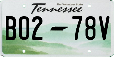 TN license plate B0278V