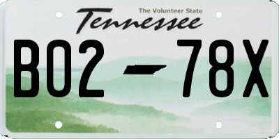 TN license plate B0278X