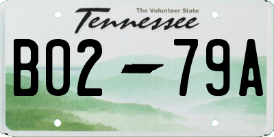 TN license plate B0279A