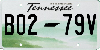 TN license plate B0279V