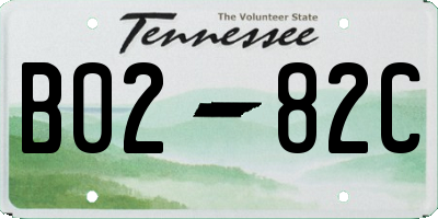 TN license plate B0282C