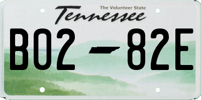 TN license plate B0282E