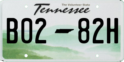 TN license plate B0282H