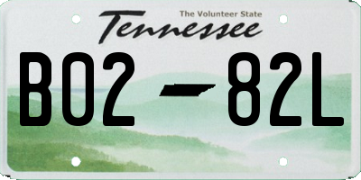 TN license plate B0282L