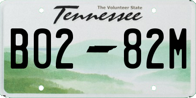 TN license plate B0282M