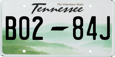 TN license plate B0284J