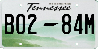 TN license plate B0284M
