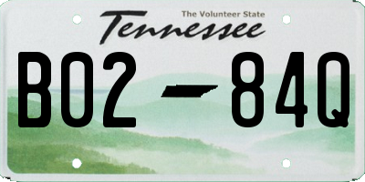 TN license plate B0284Q
