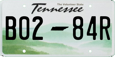 TN license plate B0284R