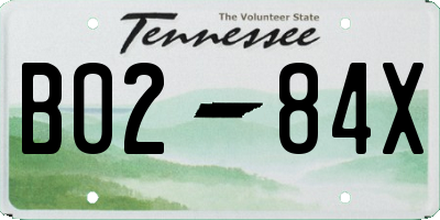 TN license plate B0284X