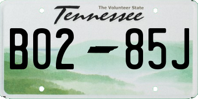 TN license plate B0285J