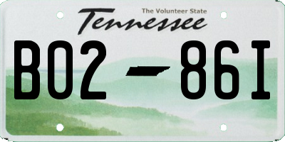 TN license plate B0286I