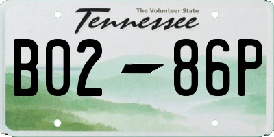 TN license plate B0286P