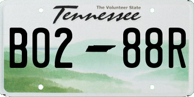 TN license plate B0288R