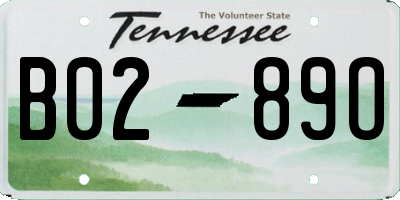 TN license plate B0289O