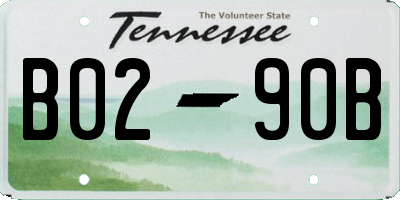 TN license plate B0290B