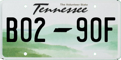 TN license plate B0290F