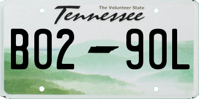 TN license plate B0290L