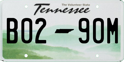 TN license plate B0290M