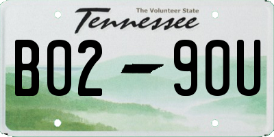 TN license plate B0290U