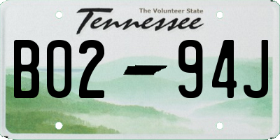 TN license plate B0294J