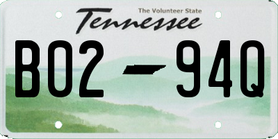 TN license plate B0294Q