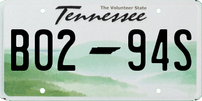 TN license plate B0294S