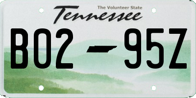 TN license plate B0295Z