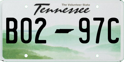 TN license plate B0297C