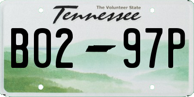 TN license plate B0297P