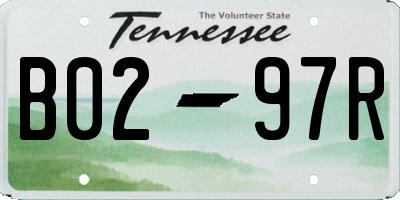 TN license plate B0297R