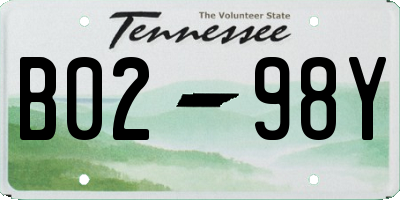 TN license plate B0298Y