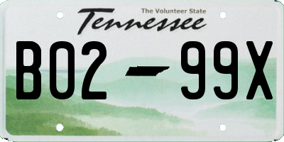 TN license plate B0299X
