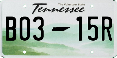 TN license plate B0315R