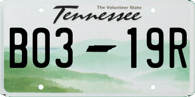 TN license plate B0319R