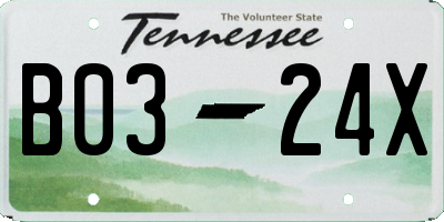 TN license plate B0324X