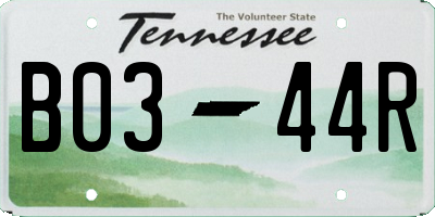 TN license plate B0344R