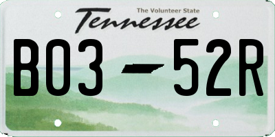 TN license plate B0352R