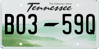 TN license plate B0359Q