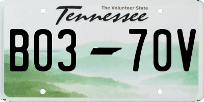 TN license plate B0370V