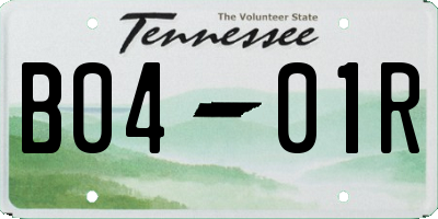 TN license plate B0401R