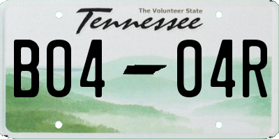 TN license plate B0404R