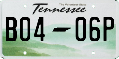 TN license plate B0406P