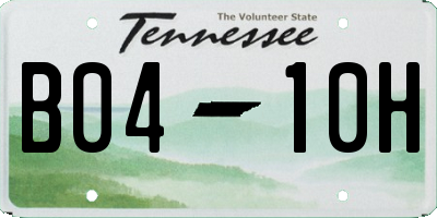 TN license plate B0410H